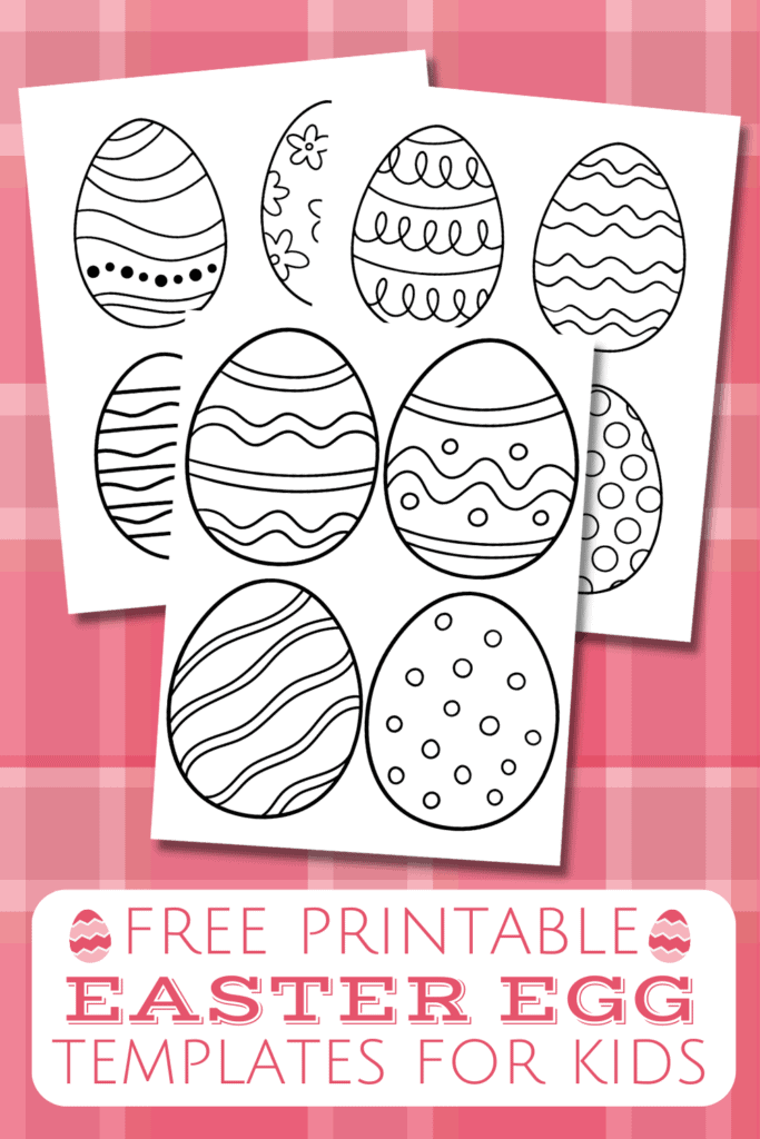 Free Printable Easter Egg Templates For Kids' Easter Crafts - Prudent Penny Pincher