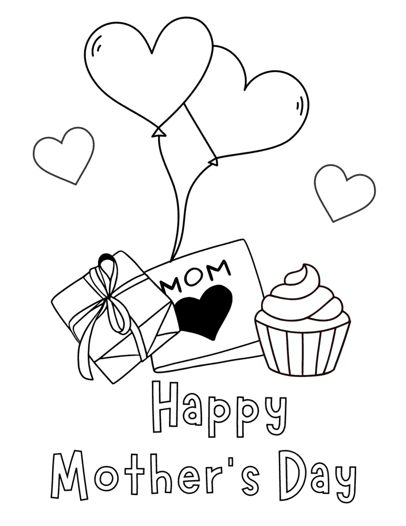 mothers day gifts coloring page