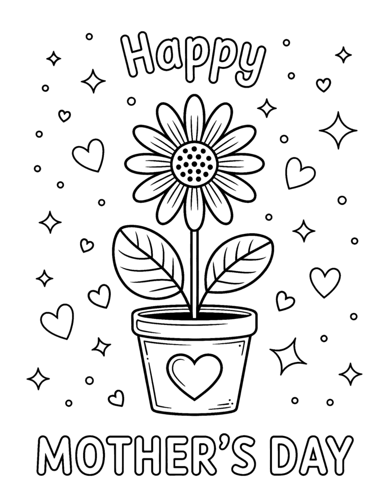 30 Free Printable Mother's Day Coloring Pages for Kids - Prudent Penny ...