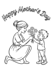 30 Free Printable Mother's Day Coloring Pages for Kids - Prudent Penny ...