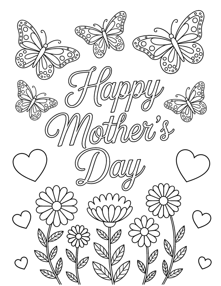 30 Free Printable Mother's Day Coloring Pages for Kids - Prudent Penny ...