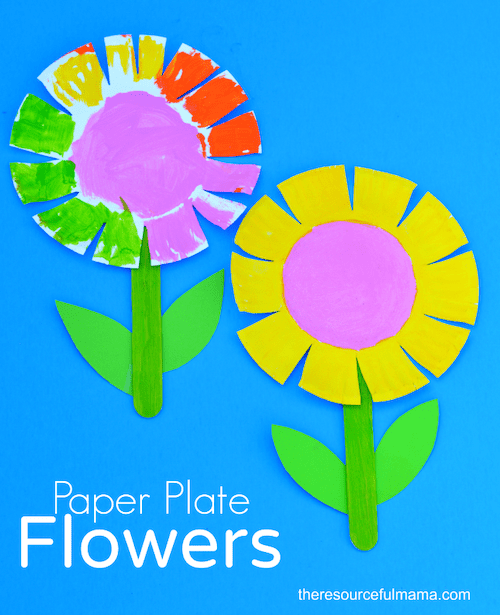 paper plate flowers