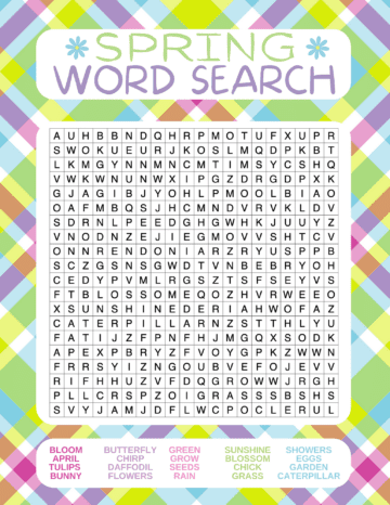 Free Printable Spring Word Search Prudent Penny Pincher Free Printable Spring Word Search Prudent Penny Pincher