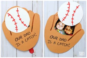 homemade Father's Day baseball Card 