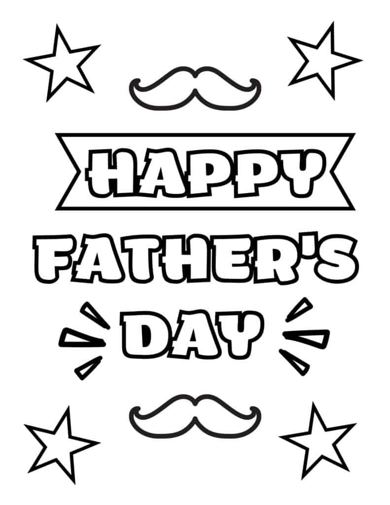 happy Father’s day coloring page