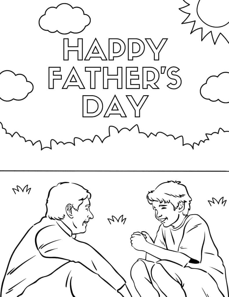 happy Father’s day coloring page