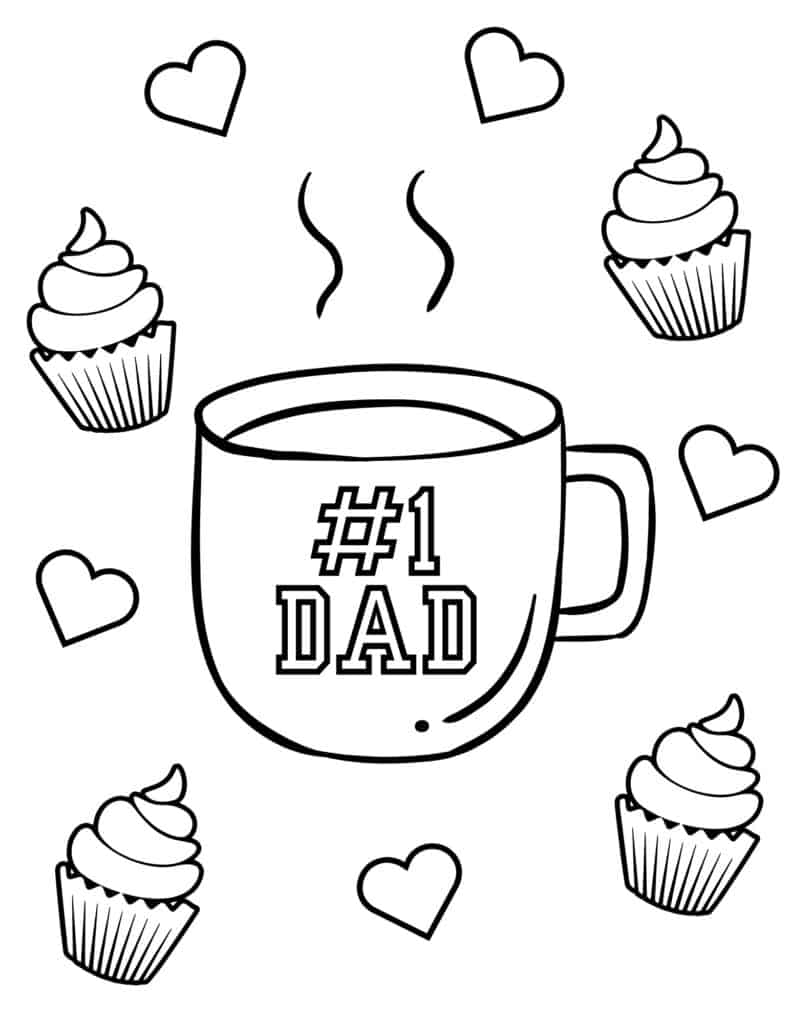#1 Dad coffee mug