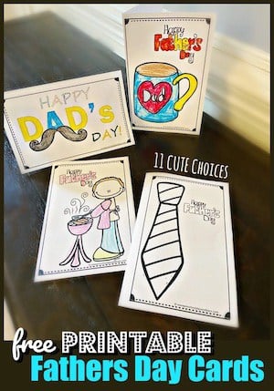 free printable Father's Day Card for kids to color