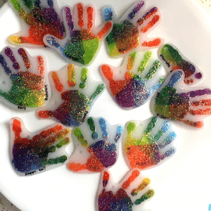 Father’s Day Kids Craft Handprint Shrinky Dinky Keychains