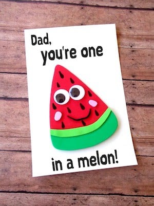one in a melon watermelon card