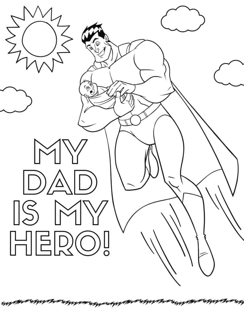 you're my superhero coloring page