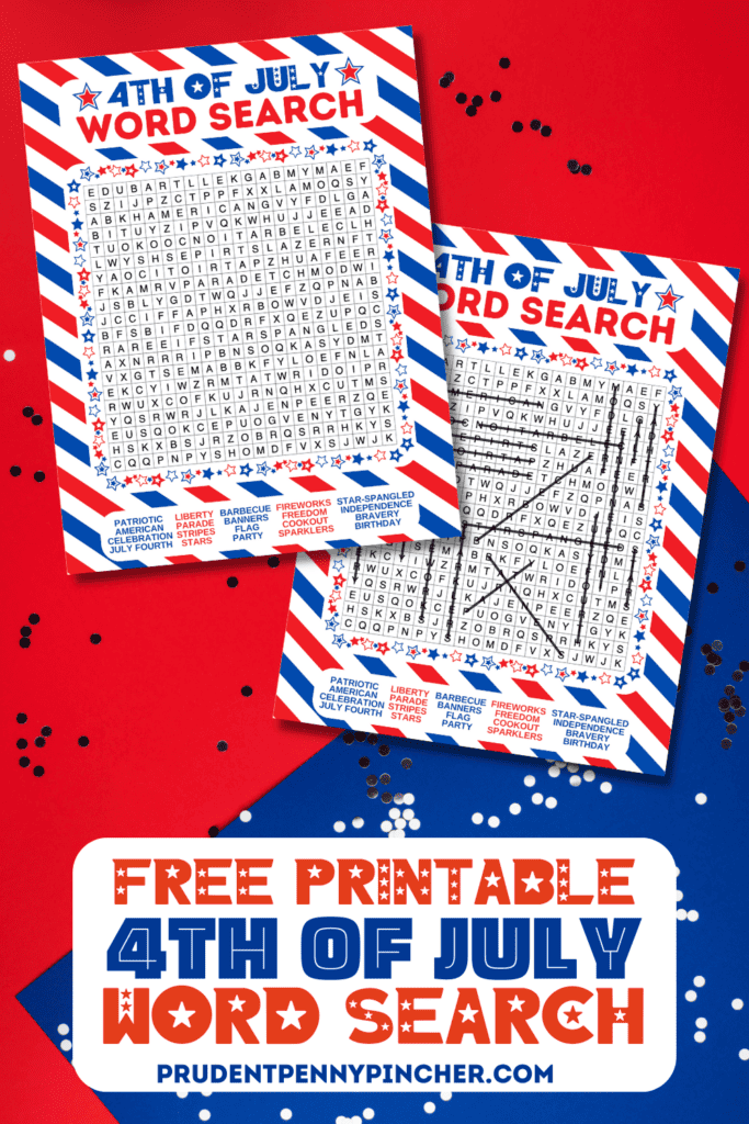 free printable 4th of July word search