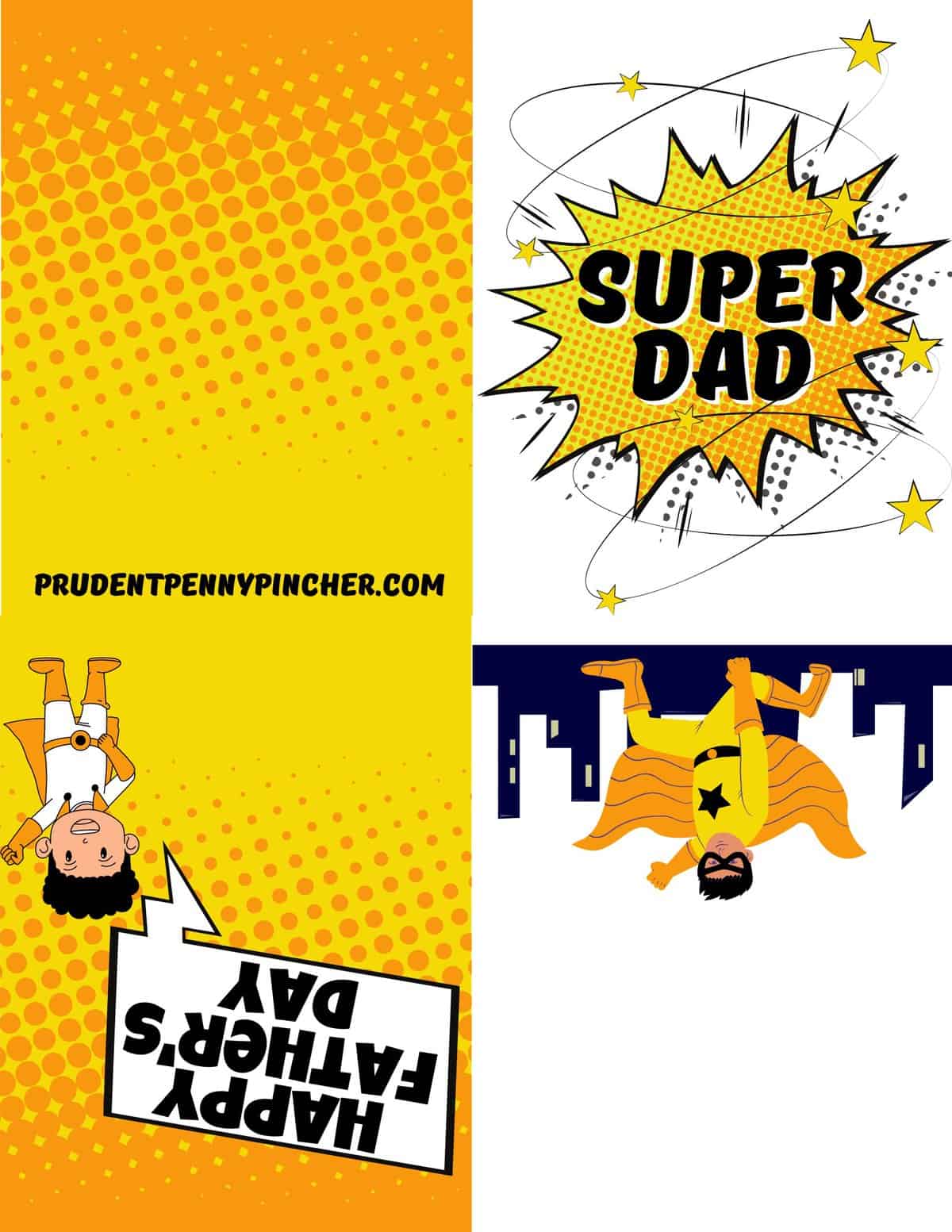 Super Hero Dad printable Father's Day card