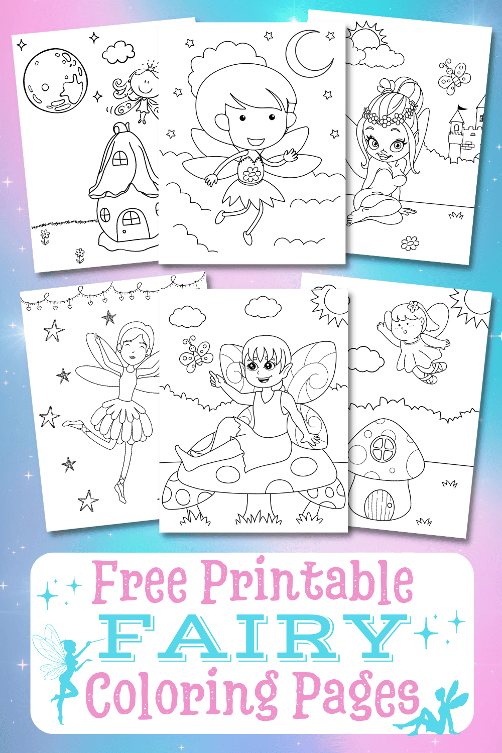 free printable fairy coloring pages for kids and adults