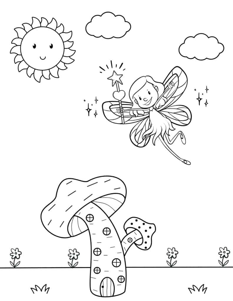 fairy coloring page