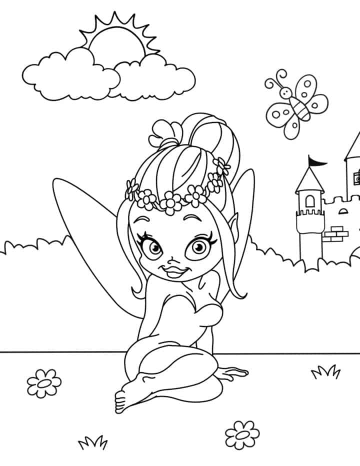 20 Free Printable Fairy Coloring Pages - Prudent Penny Pincher