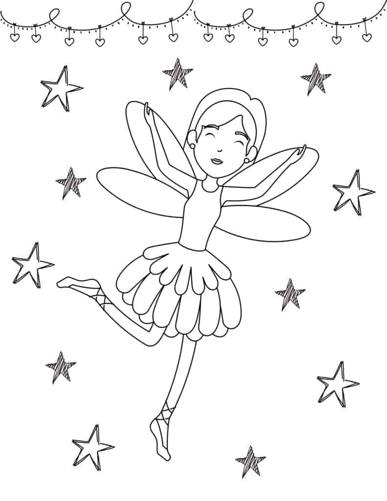 flying fairy in the night sky