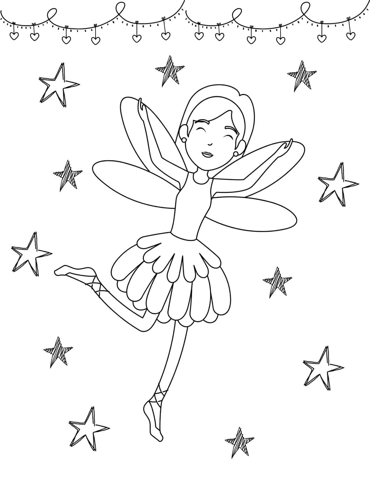flying fairy in the night sky