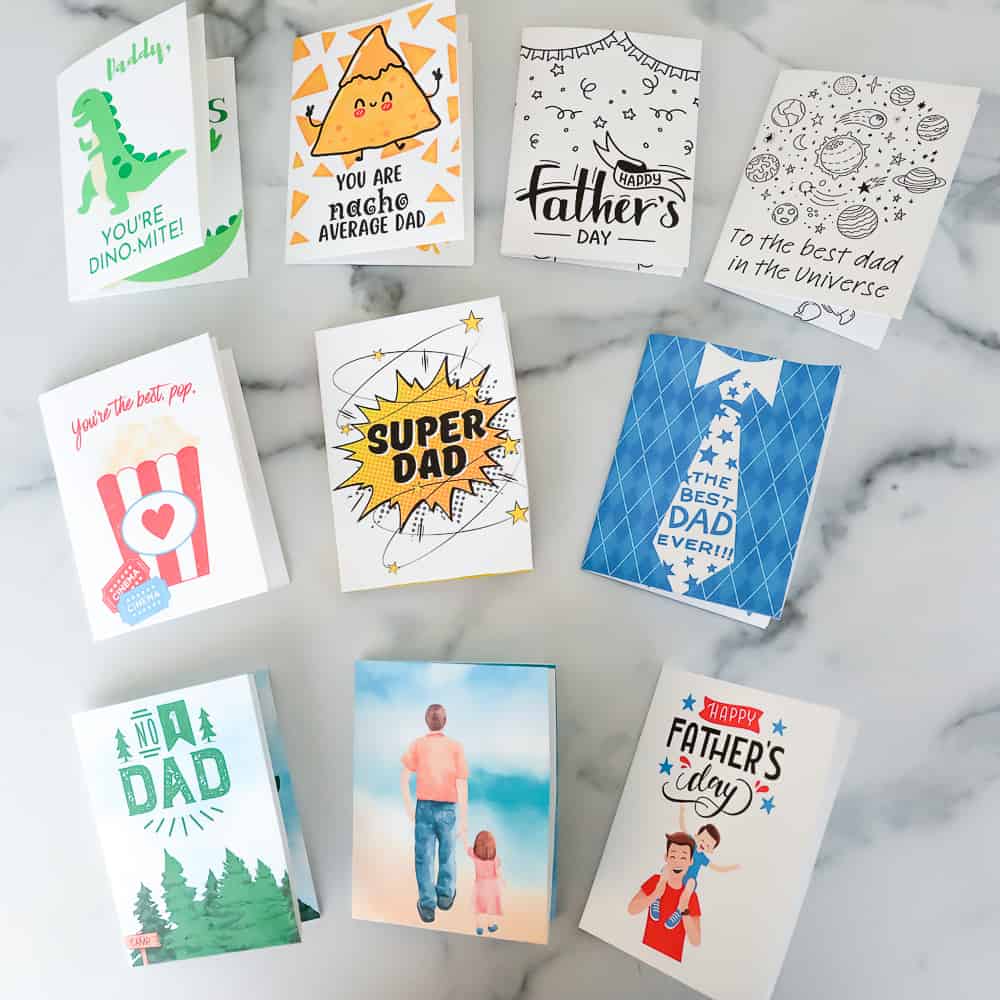 10 free printable fathers day cards