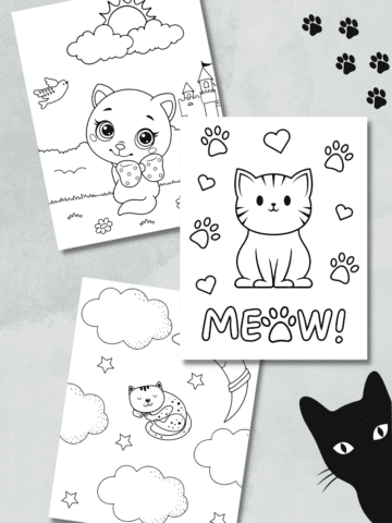 free printable cat coloring pages for kids and adults