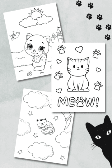 30 Free Printable Cat Coloring Pages - Prudent Penny Pincher