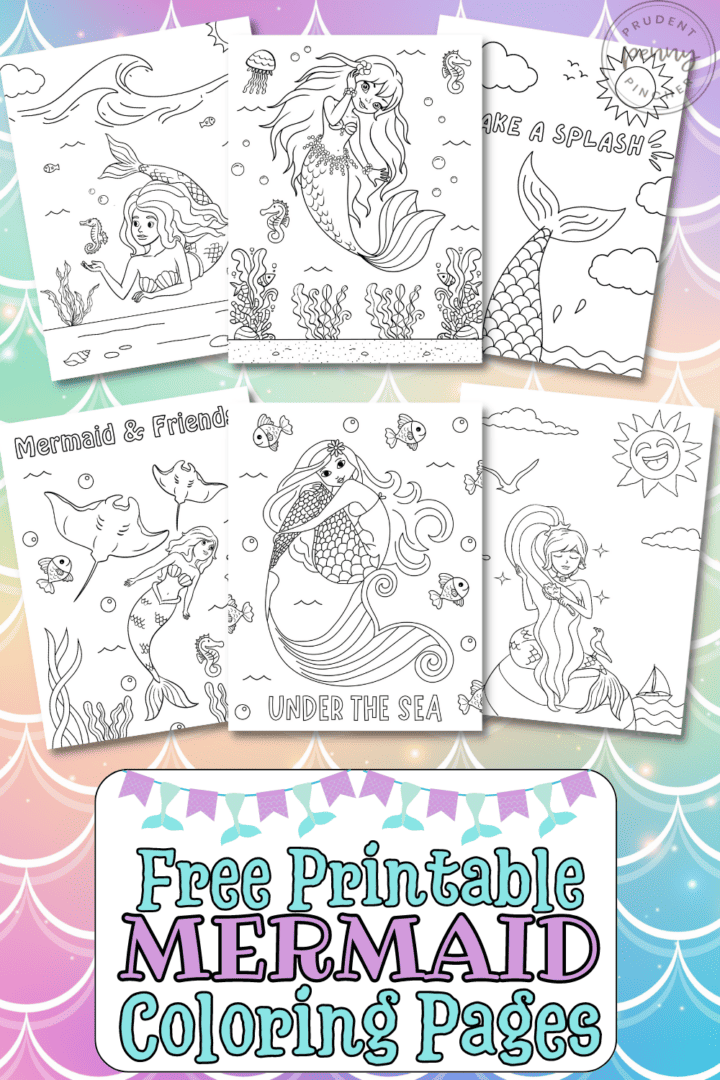 20 Free Printable Mermaid Coloring Pages for Kids - Prudent Penny Pincher