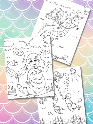mermaid coloring sheets