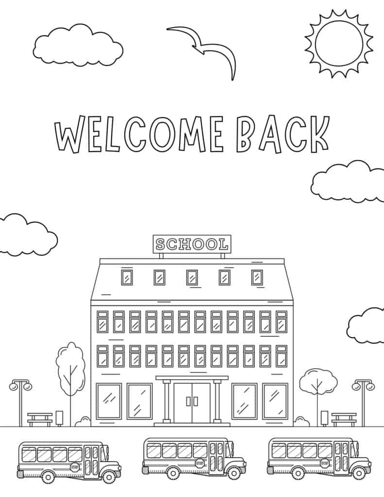 10 Printable Back-to-School Coloring Pages for Kids