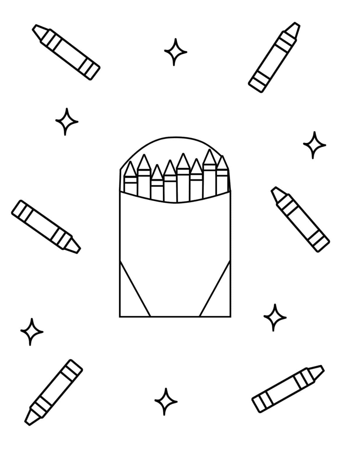 crayons coloring page