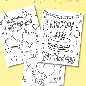 Free Printable Happy Birthday Coloring Pages for Kids