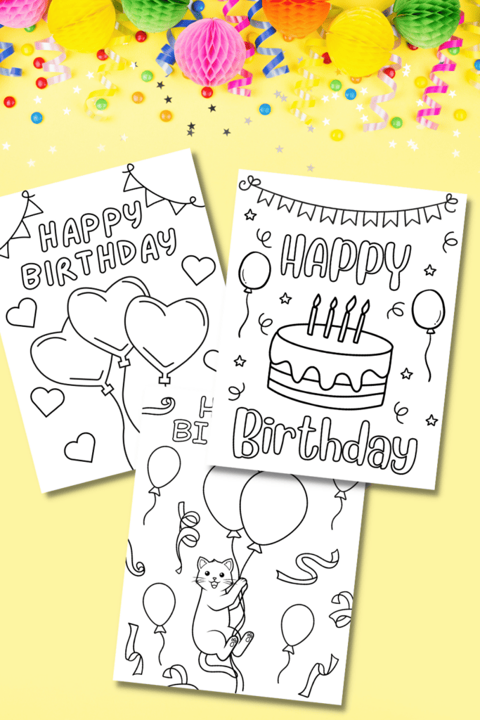 Happy Birthday Stars and Streamers, Fun Birthday Card