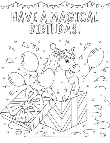 30 Free Printable Happy Birthday Coloring Pages for Kids - Prudent ...