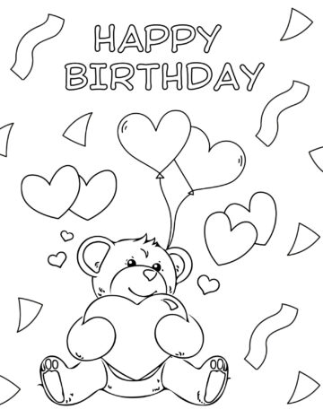 30 Free Printable Happy Birthday Coloring Pages for Kids - Prudent ...