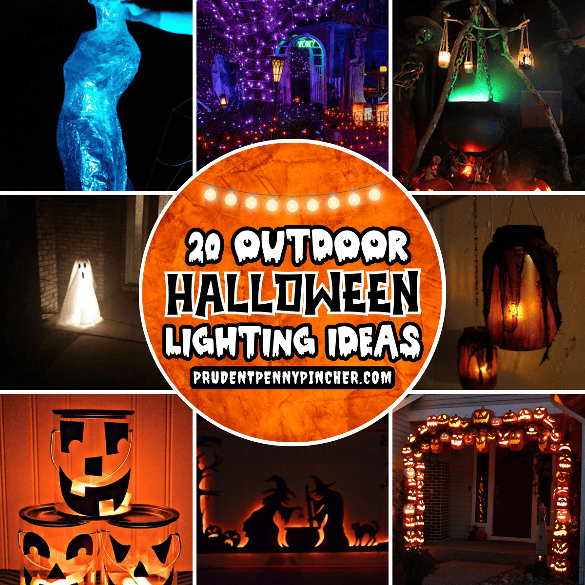 20 DIY Outdoor Halloween Lighting Ideas - Prudent Penny Pincher
