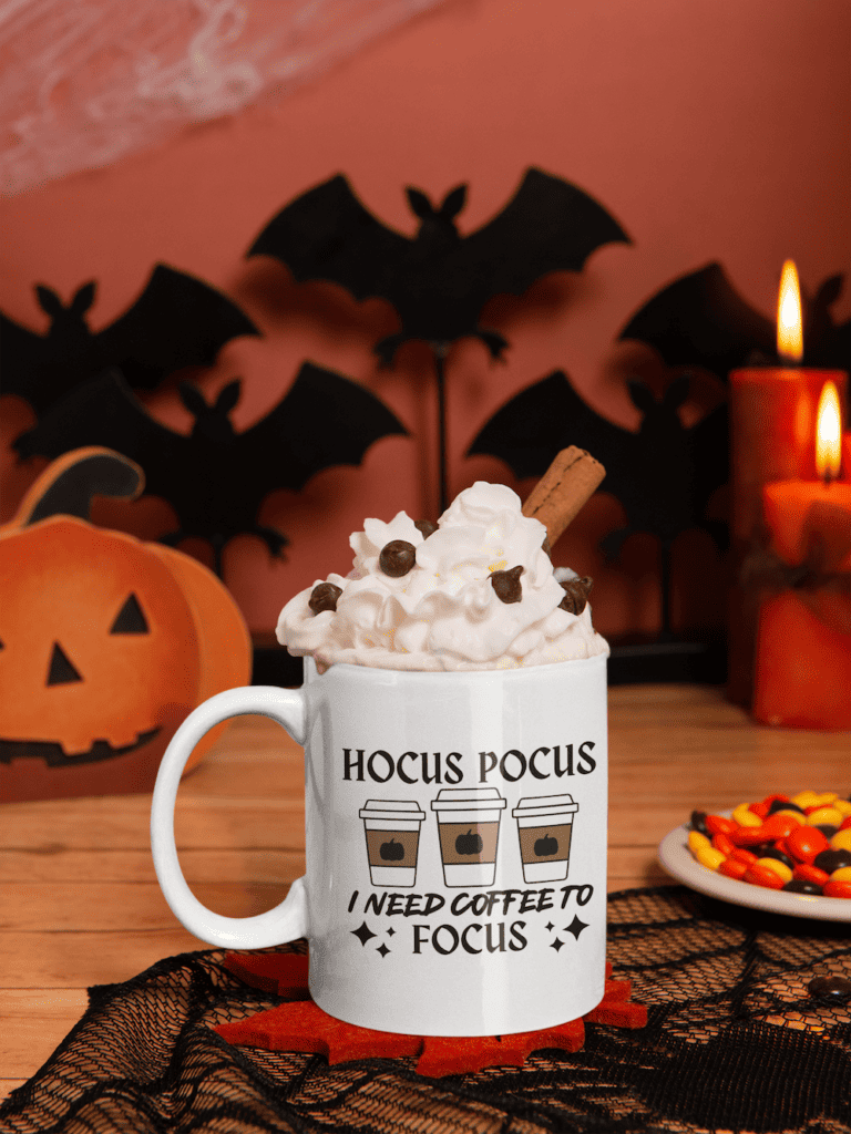 Hocus Pocus I need coffee to focus svg mug