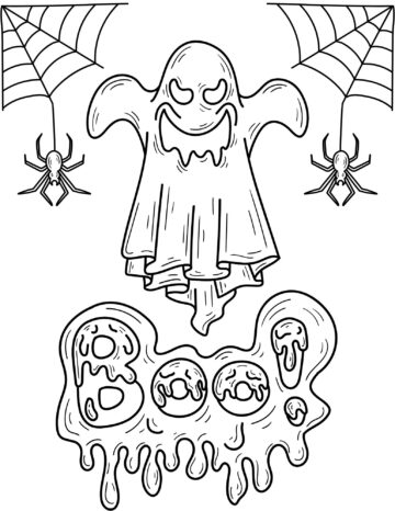 Free Printable Ghost Coloring Pages - Prudent Penny Pincher
