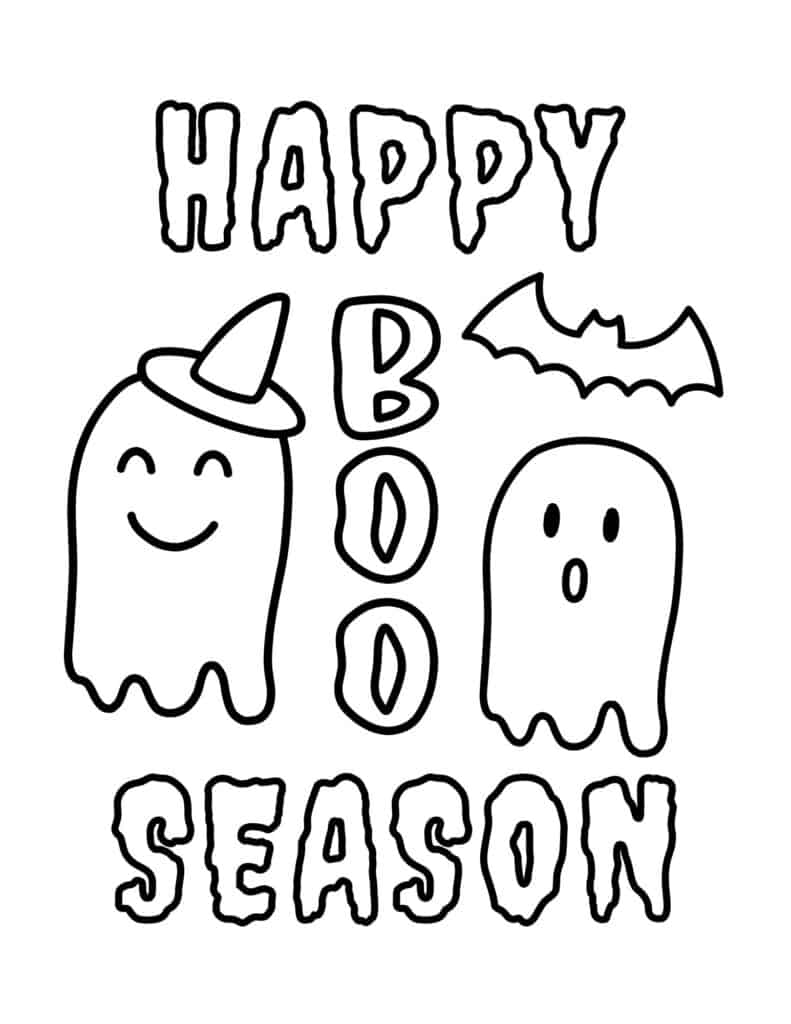 boo season coloring page