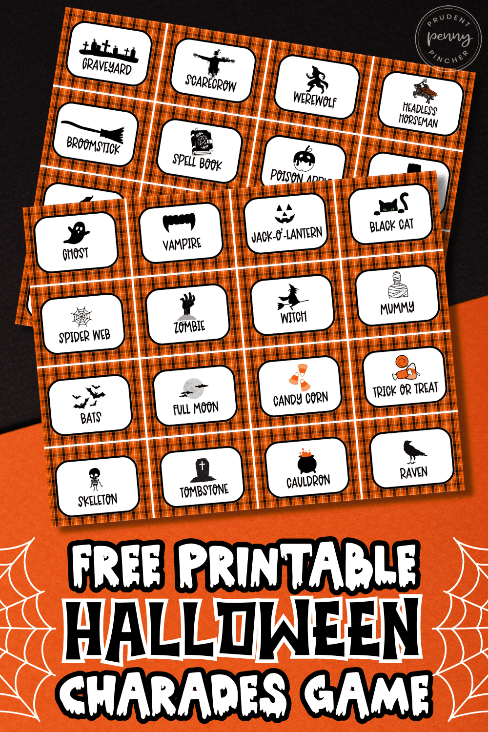 Free Printable Halloween Charades Game Cards