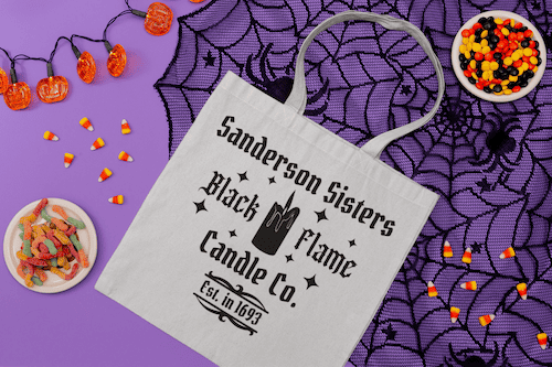 Sanderson sisters black flame candle svg