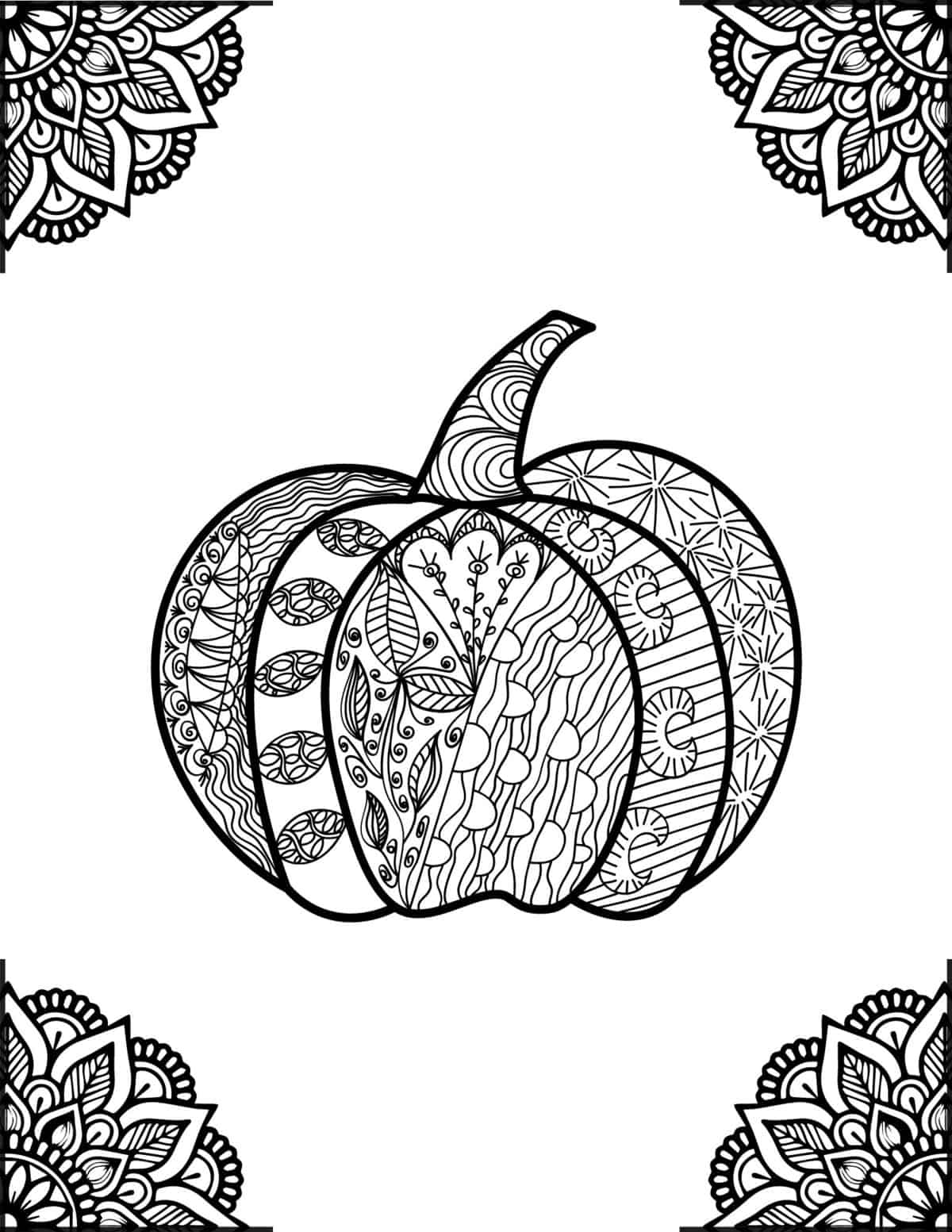pumpkin swirl coloring page