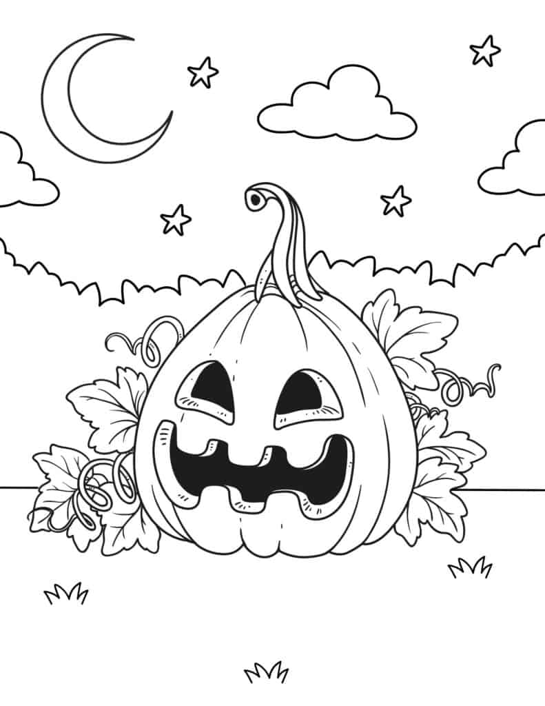 pumpkin coloring page