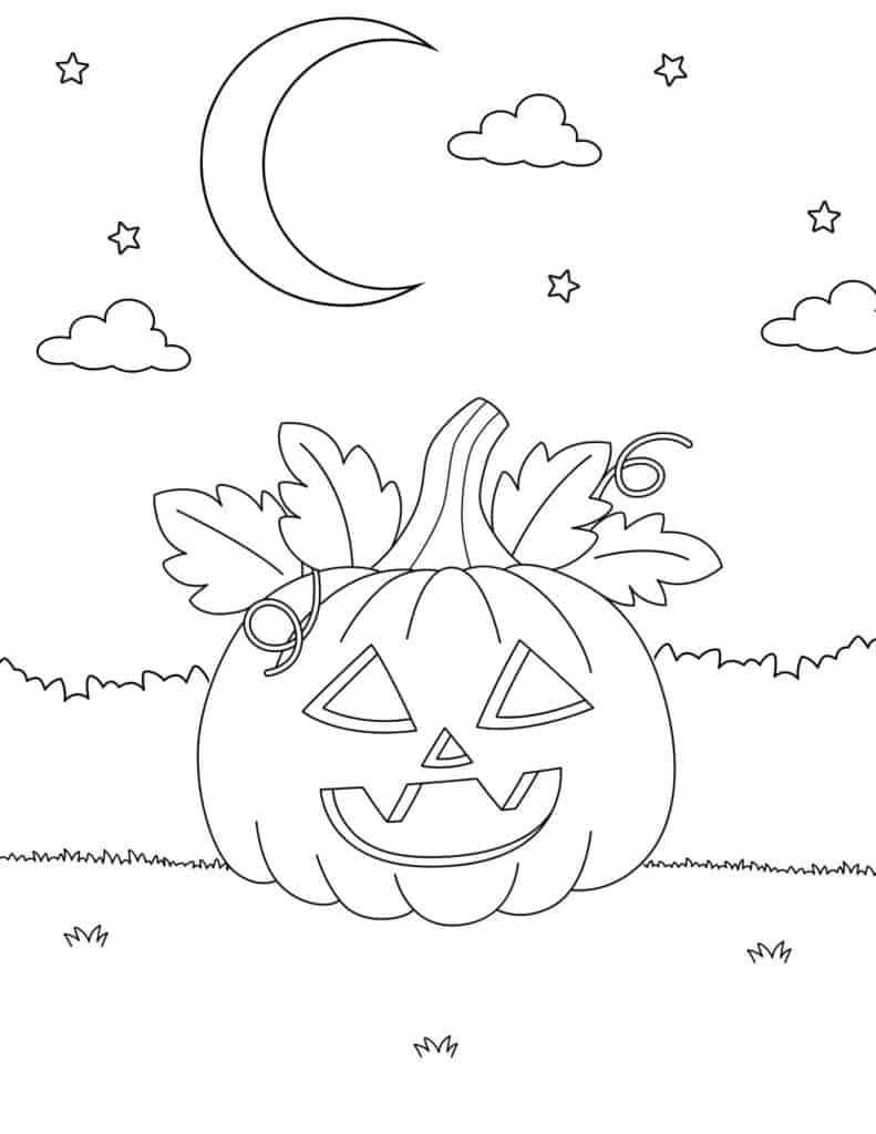 jack o lantern coloring page