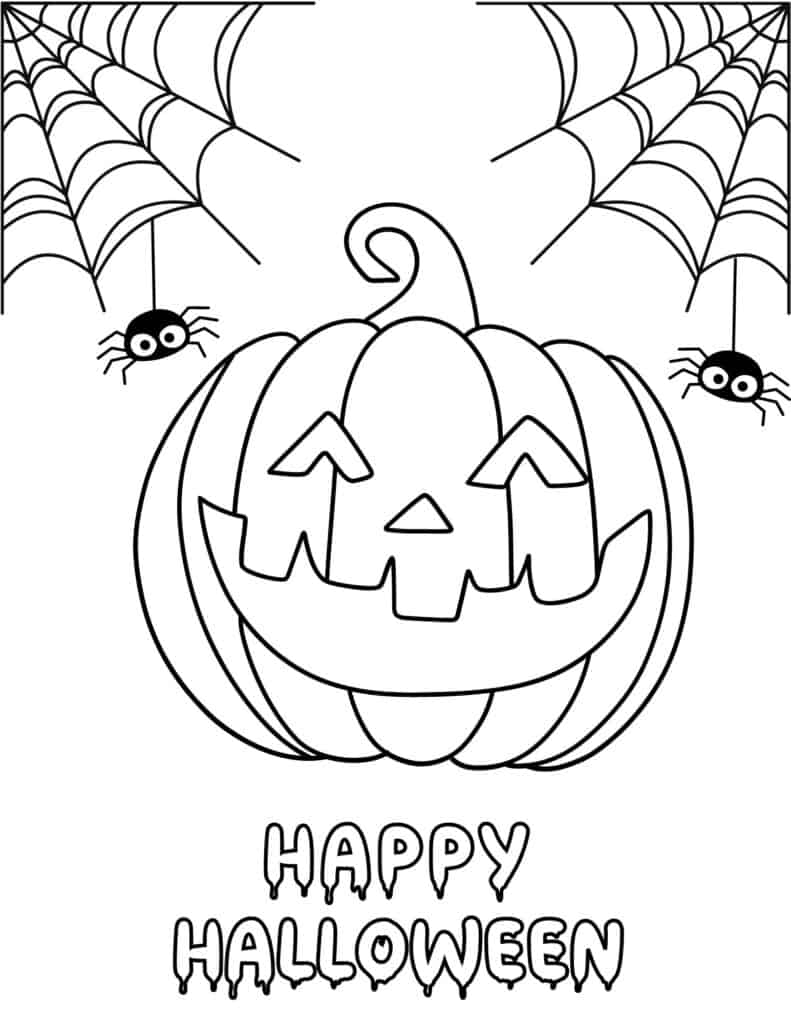 jack o lantern halloween coloring page