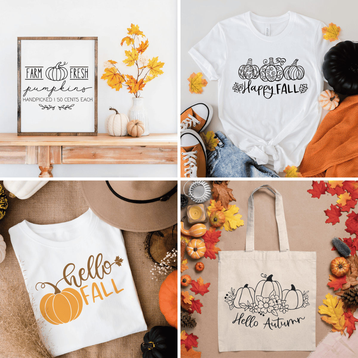 Archivos SVG de calabaza para manualidades cricut de otoño para adultos