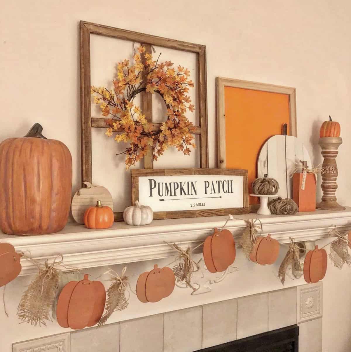 pumpkin patch mantel