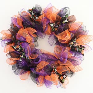 deco mesh halloween wreath