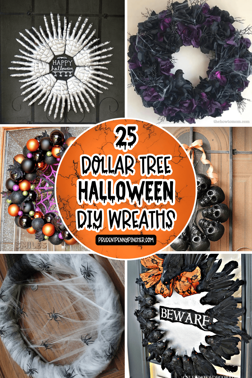 DIY Dollar Store Halloween Wreaths
