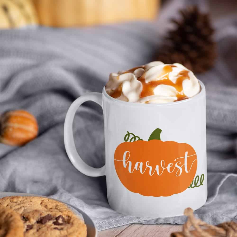 harvest coffee mug
