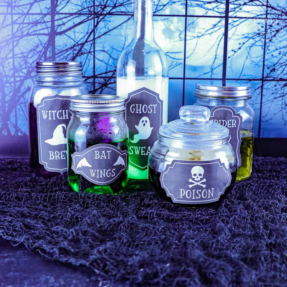 potion bottle labels