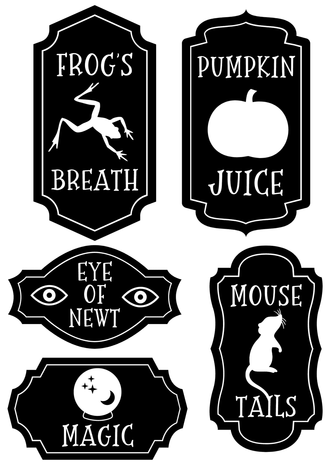 Free Printable Potion Bottle Labels for Halloween Prudent Penny Pincher